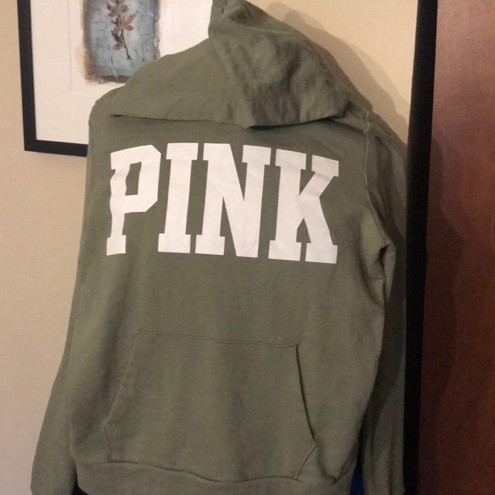 Sage green PINK sweatshirt